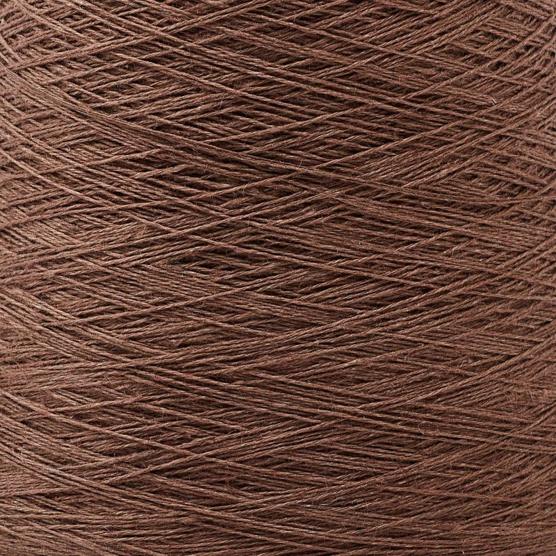 Linen Weaving Yarn Cocoa Detail